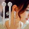 Distant Love, Fashionable Temperament Women's Models, Diamond-set Crystal Fringed Earrings, Bridal Earrings.
