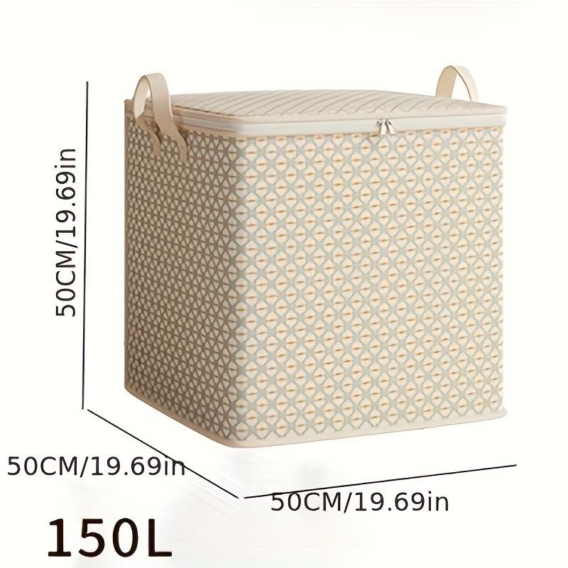 Extra-Large 220-Litre Fabric Storage Box for Quilts, Sheets, Clothes, and Underwear - Portable, Lightweight,and Easy To Carry