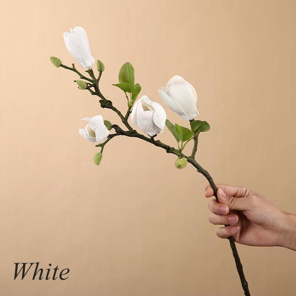 Decoration Film Feel Faux Flower Branch Decorative Flowers Magnolia Bouquet Artificial Flowers