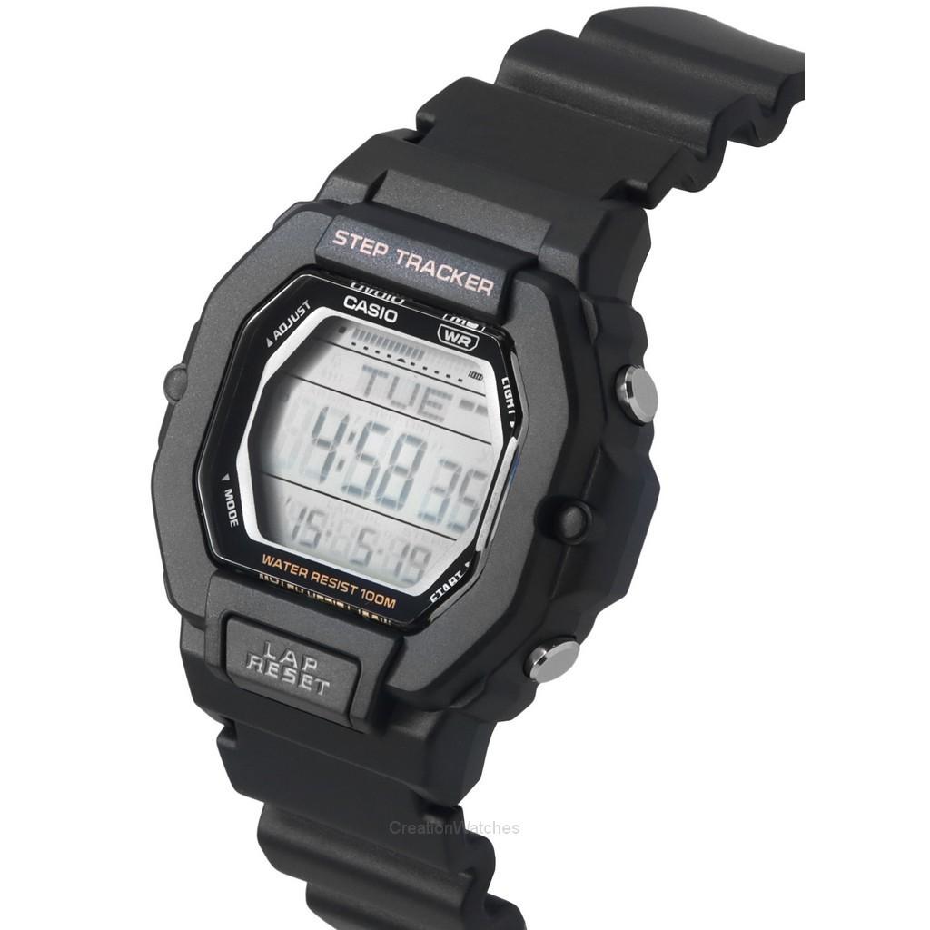Casio Стандартные цифровые кварцевые часы унисекс с черным ремешком из смолы LWS-2200H-1A 100M