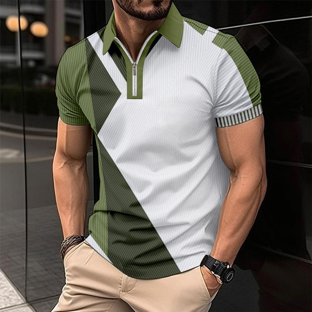 Men's T-shirt Polo Shirt New Summer Polo Shirt Men's Short-sleeved Top Casual Polo Shirt