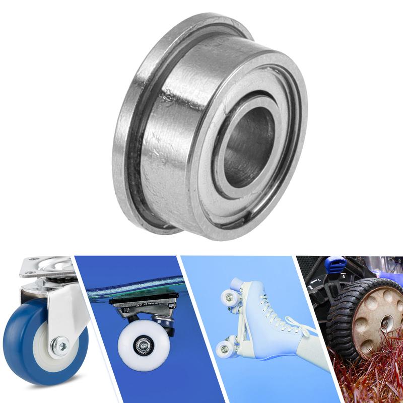 Motoforti FR2-5zz Deep Groove Ball Bearings Lubricated Bearings Double Metal Seal 3x8x3.5mm Silver Tone