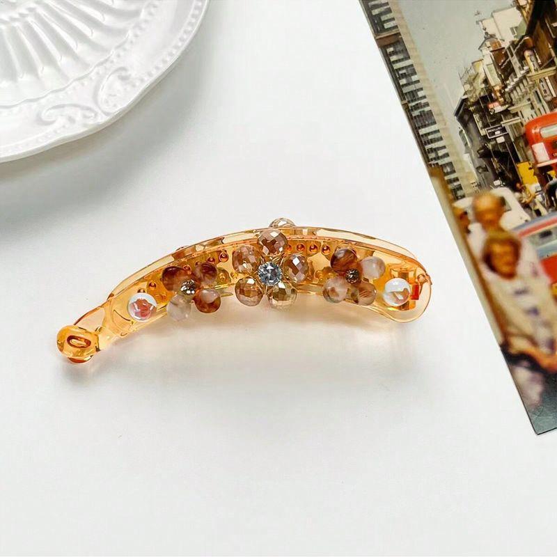 1 шт. заколка-банан из трех лепестков, заколка-твист на одно слово, темпераментная вертикальная заколка, аксессуар для волос, заколка для волос, инкрустированная бриллиантами