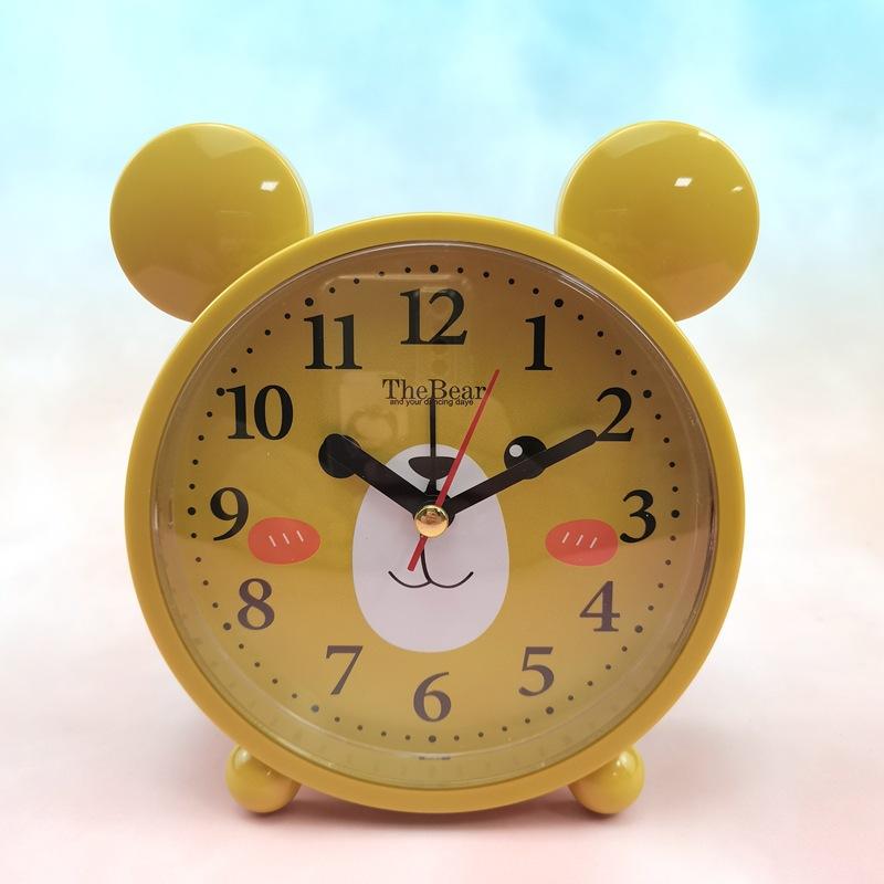Korean Version of Cartoon Cute Creative Children's Student Bedroom Bedside Desktop Mute Digital Alarm Clock Series