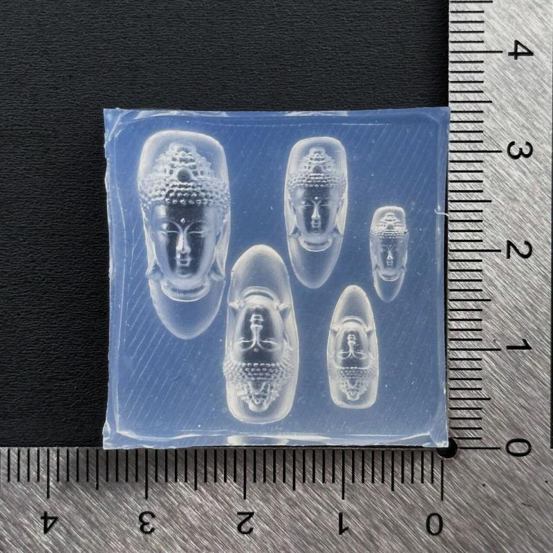 1 шт. 3D акриловая форма Голова Будды Бог богатства Нейл-арт DIY Силиконовая форма для маникюрной декорации Шаблон для нейл-шарма