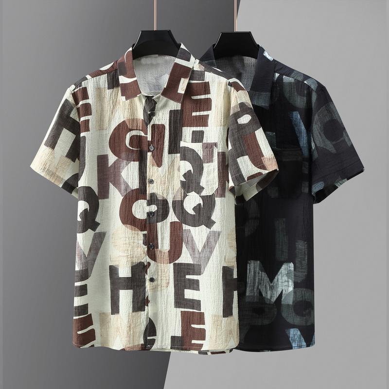 Summer Oversized Shirt Man Tops Fashion Plus Size 4XL-11XL Casual Short Sleeve Men's Shirts