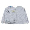 American Retro Cartoon Plaid Long Sleeve Shirt Unisex Polka Dot Puppy Embroidery Loose Casual Blouse
