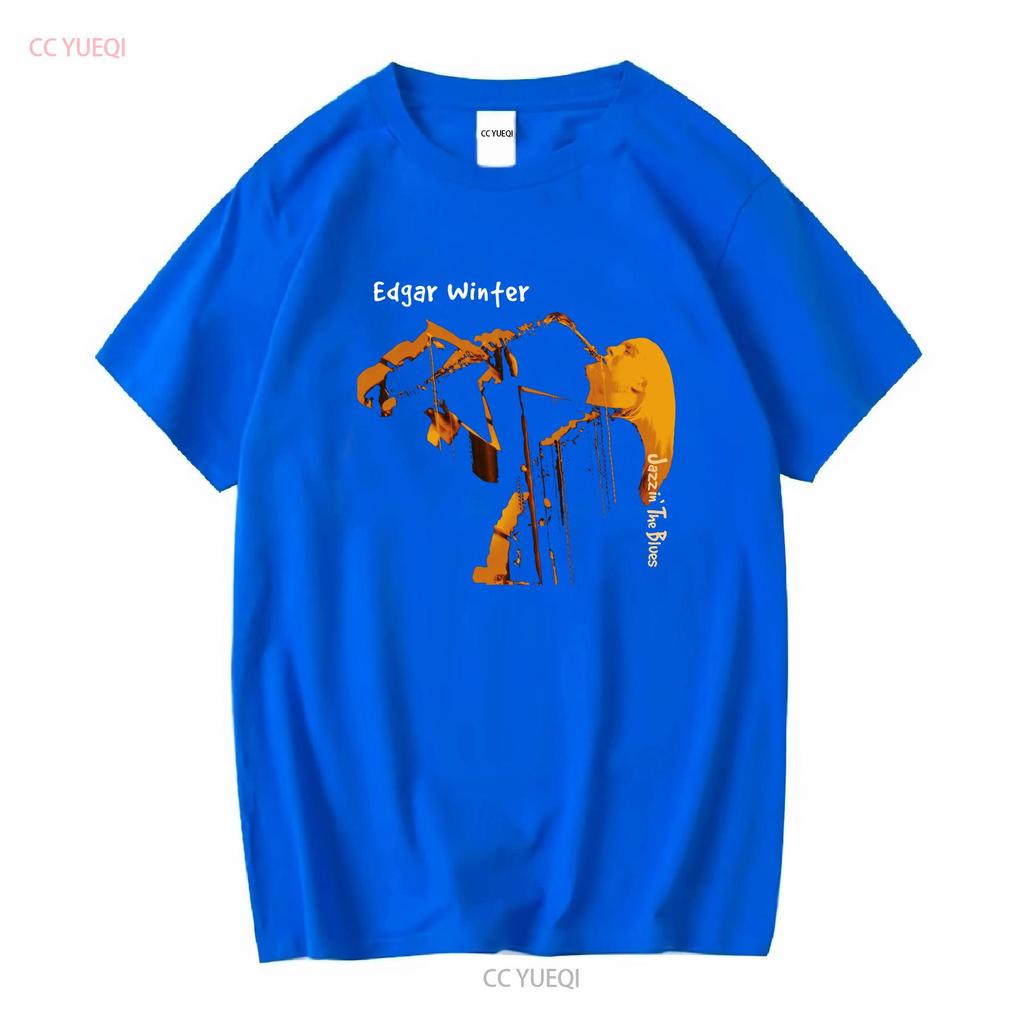Cotton T shirt Jazzin the Blues Edgar Winter Music Ringo Starr vintage Washed Soft designer clothes Unisex Stylish Breathable