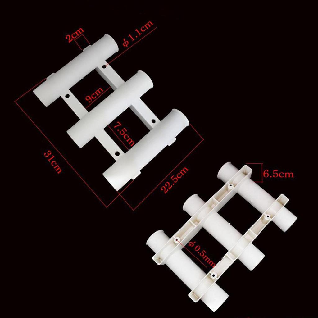 Портативная лодка для рыбалки, 3 кронштейна для держателя удилища с винтами, боковое крепление, сверхмощное снаряжение
