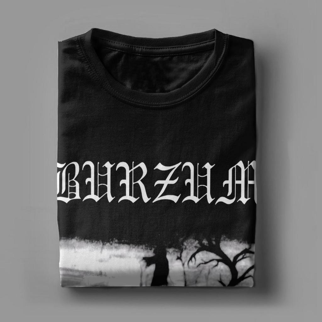 Повседневная футболка Burzum для мужчин, хлопковая футболка с круглым воротником, футболка с коротким рукавом, графическая одежда