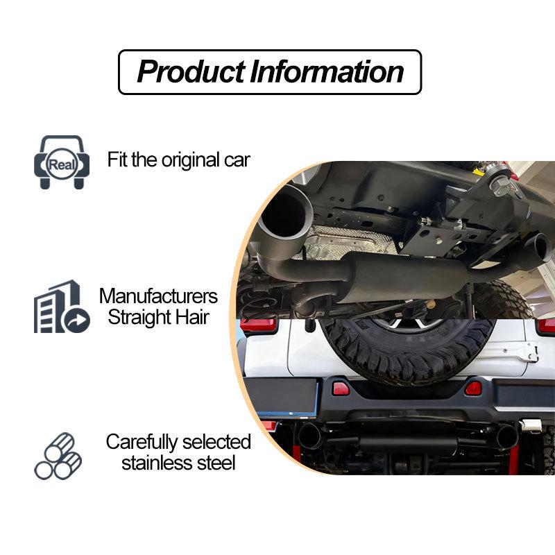 Upgraded Rear Exhaust Pipe for JEEP Wrangler JK/JL Models