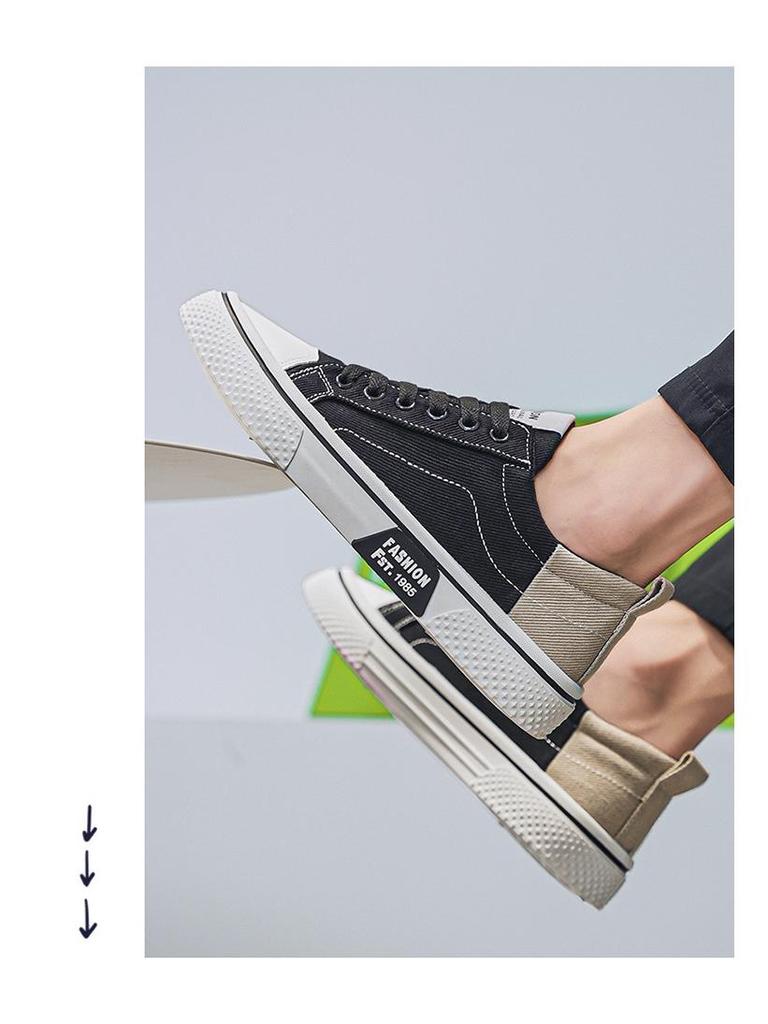Men's Low Top Canvas Sneakers - Versatile Spring/Autumn 2025 Trendy Casual Sports Shoes