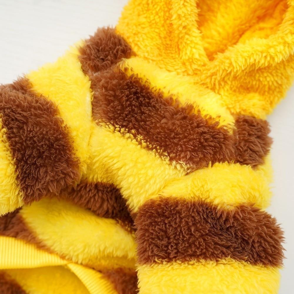 Pet Apparel PU Fleece Bee Pet Costume Four Legs Bee Style Puppy Coat Apparel Warm Funny Design Pet Jumpsuit Chihuahua Size