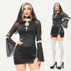 Halloween Costume Sexy Cosplay Nun Costume Cross Dark Goth Skirt
