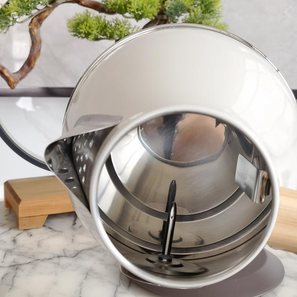 220V 1.7L Electric Kettle with Temperature Display Auto-off Bruning Pot Kettle .