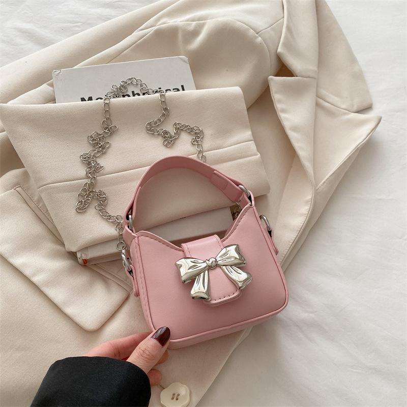 Сумка-бантик Niche 2025, новый весенне-летний тренд, милая и крутая мини-сумка-помада с цепочкой, маленькая женская сумка через плечо