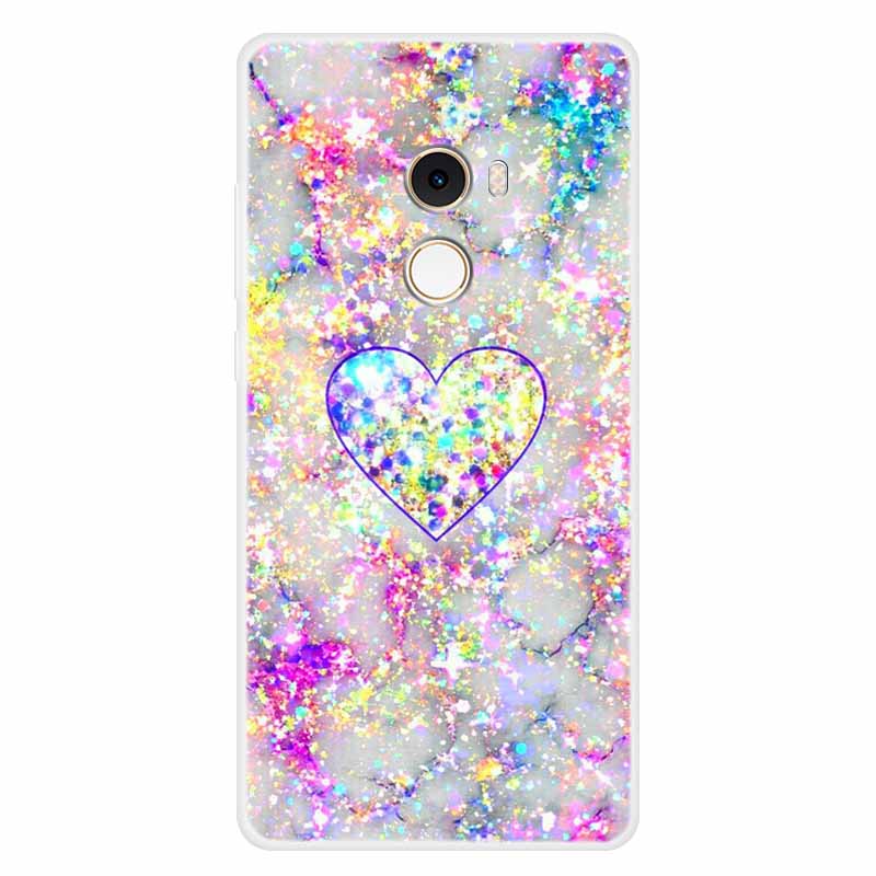 For Xiaomi Mix 2 Case Luxury Soft Silicone Back Cover Case For Xiaomi Mi Mix2 MDE5 Coque TPU Cartoon Bumper Funda Cute Shell