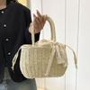 Yogodlns Соломенная сумка на шнурке для женщин, сумка с верхней ручкой, летняя пляжная плетеная сумка в стиле бохо из ротанга, большая вместительная сумка-тоут, женский клатч-шоппер