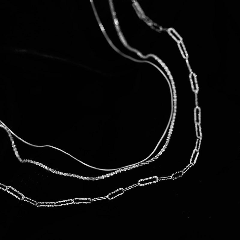 Super Fairy Gypsy Collarbone Stacked Necklace Accessories Female Personality Super Flash Hollow Sparkling Neck Chain