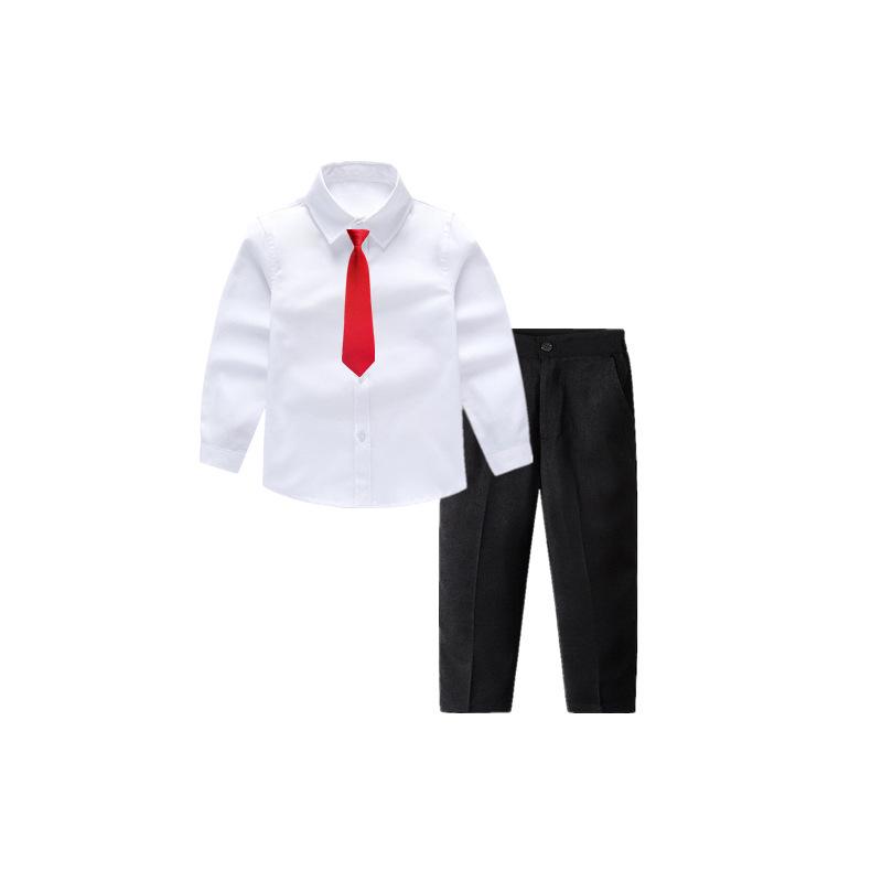 Белый школьный костюм с длинным рукавом для мальчика – Универсальная одежда для выступлений ко Дню защиты детей 1 июня