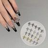 Saturn Queen Mother Cross Nail Art: Retro Silver with Pearls and Diamond Accents