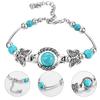 Women Bracelet Simulation Turquoise Beaded Jewelry Bright Luster Long Lasting Bangle Jewellery Gift