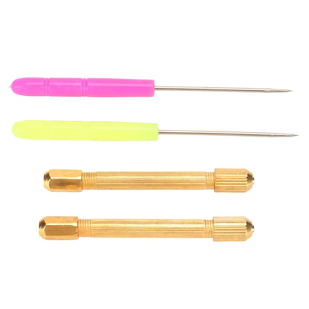 Doll Hair Root Holder Tools with 2 Awls Alloy Handles Long Lasting Lightweight Doll Hair Making