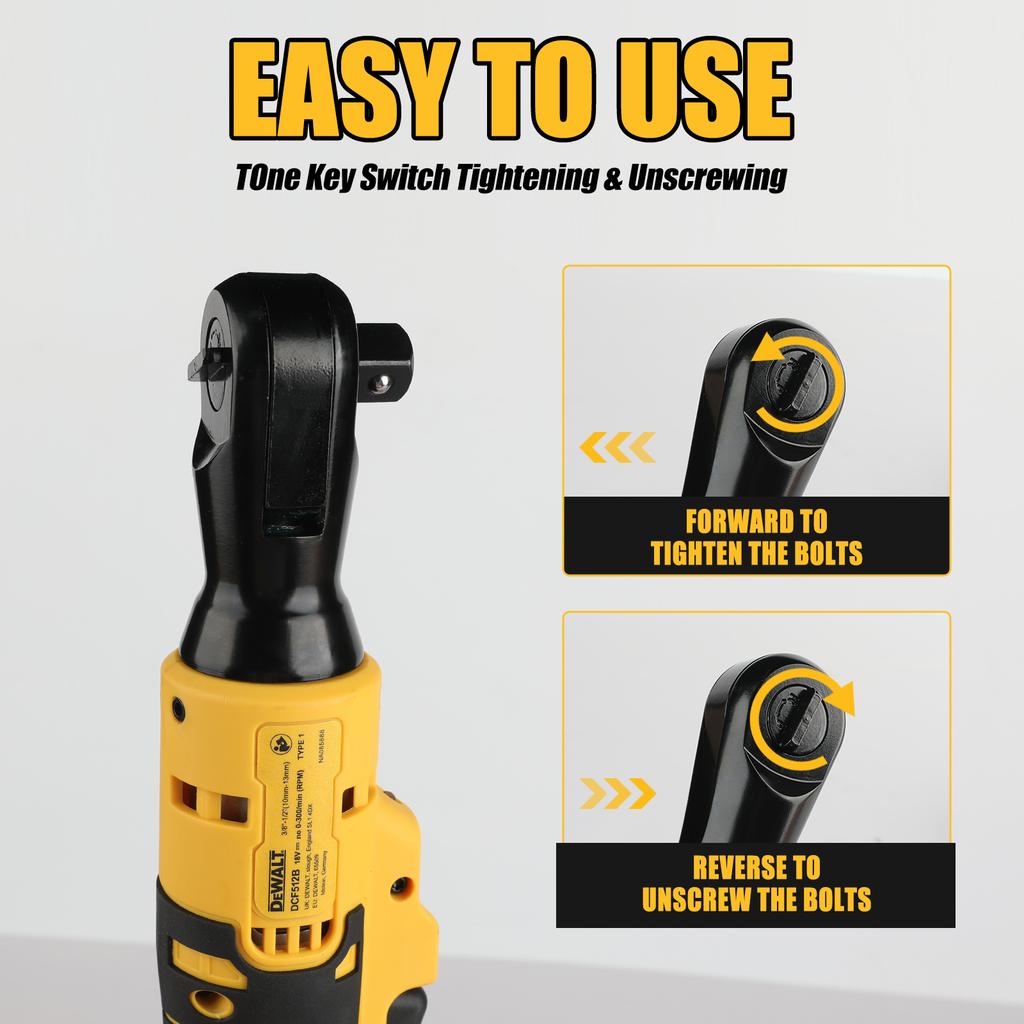Dewalt DCF513/DCF512 Трещотка Прямоугольный гаечный ключ Светодиодный Беспроводной Шуруповерт Переменная Скорость Гайковерт Электроинструменты