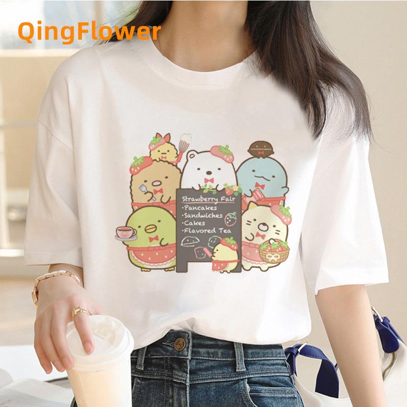 Футболка Sumikko Gurashi Унисекс дизайнерская уличная одежда для мальчиков смешная одежда
