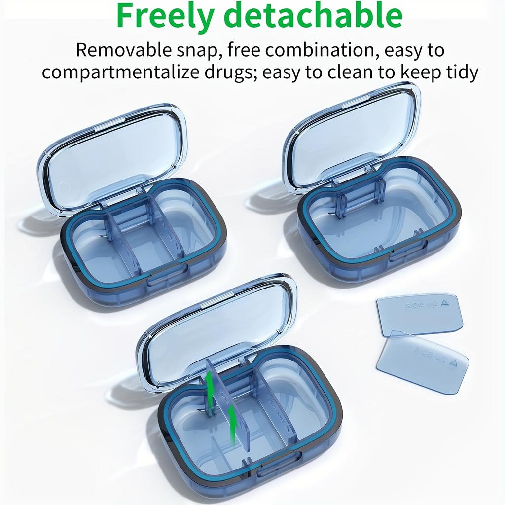 2 шт. 3 отделения маленькая таблетка коробка влагостойкий дорожный органайзер для таблеток портативный футляр для лекарств витамины