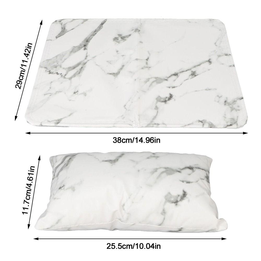 2pcs Detachable Nail Art Pillow PU Leather Nail Arm Rest Pillow Hand Cushion Mat For Nail Tech