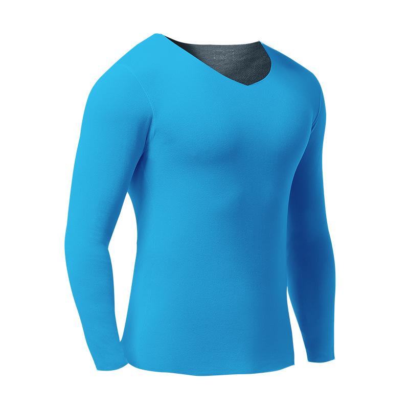 Men's & Boys' Seamless Thermal Top with Velvet Lining - Thickened Cold-Proof Base Layer for Autumn/Winter
