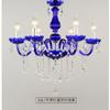 Luxury Blue Crystal Ceiling Chandelier for Living Room Bedroom Decor Hanging Lamps Hotel Restaurant Cafe Lobby Pendant Light