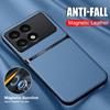 Автомобильный кожаный чехол с магнитным держателем для Xiaomi Poco F6 Pro 5G, мягкий силиконовый противоударный чехол на заднюю панель PocoF6 Poko Little F 6 6Pro F6Pro