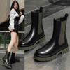 Эластичные и плотные ботинки для курительной трубки для женщин 2024 года в европейском и американском стиле, толстая подошва, высокие ботинки