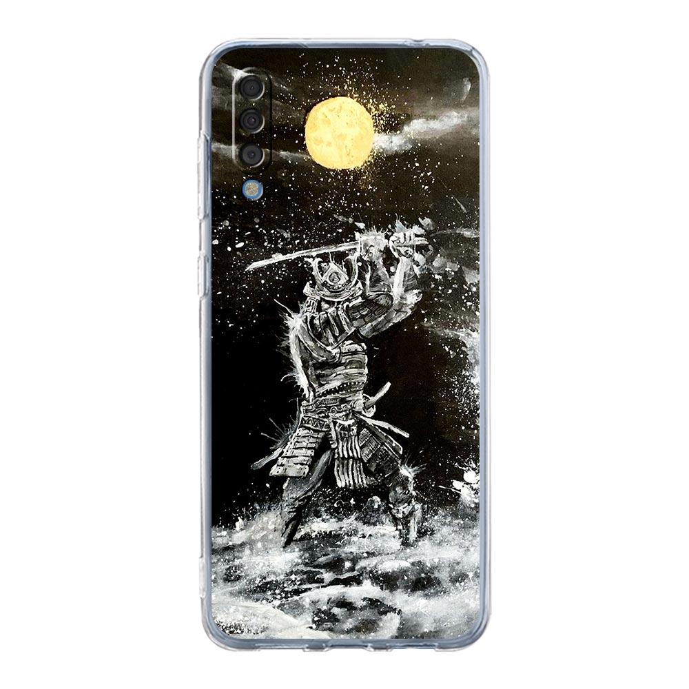 Чехол для телефона Samsung A56 A36 A26 A16 A14 A12 A22 A32 5G A34 A42 A52 A54 A50 A70 A40 A20E A04S A06 Крышка Искусство японского самурая