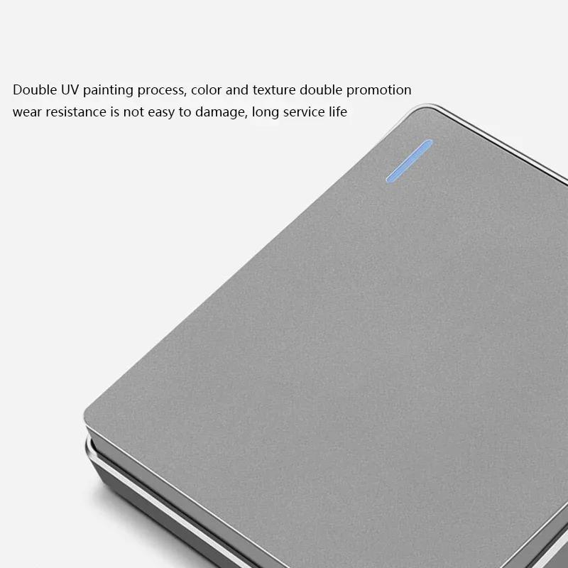 EU RU UK UN Standard Wall Light Switch 16A PC Panel ON OFF Black Home Power Rocker Push Button Switch 1/2/3/4 Gang 1/2Way 86Type