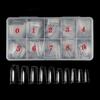 500Pcs Acrylic False Nail Tips with Box Clear White Natural Half Cover Full Cover French Fake Nail Manicure Tool