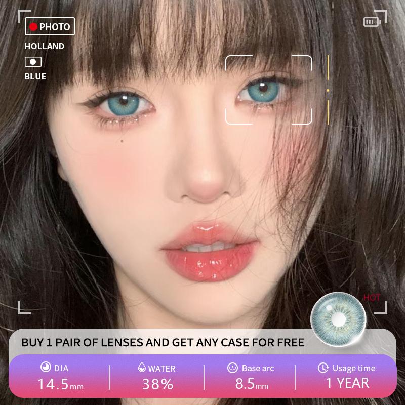 Eyeshare 2 шт. модные новые стильные синие цветные контактные линзы для глаз коричневые цветные контактные линзы для вечеринок блеск для глаз ежегодное использование