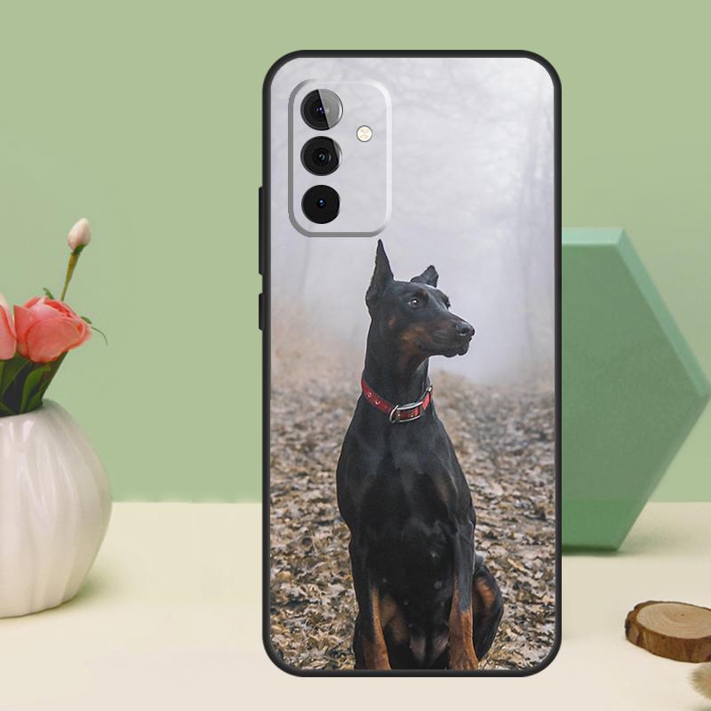 Чехол для Samsung Galaxy A26 A54 A34 A14 A52 A32 A12 A13 A33 A53 A15 A16 A36 A56 A06 A35 A55 с изображением собаки доберман