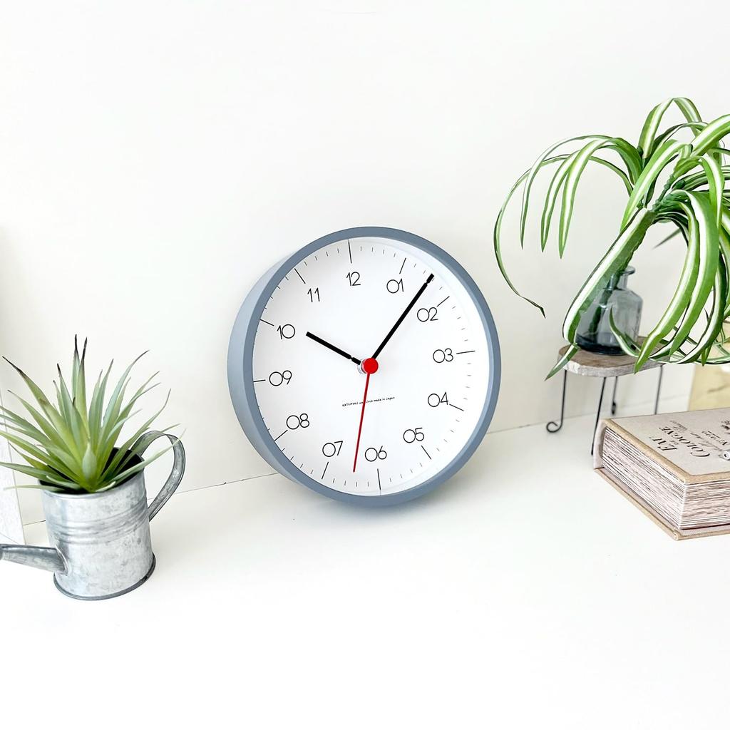 KATOMOKU фанерные часы 24S Серые Настенные часы Плавная секундная стрелка Диаметр кварцевые km-151GRS 20.2см (Часы СКП)