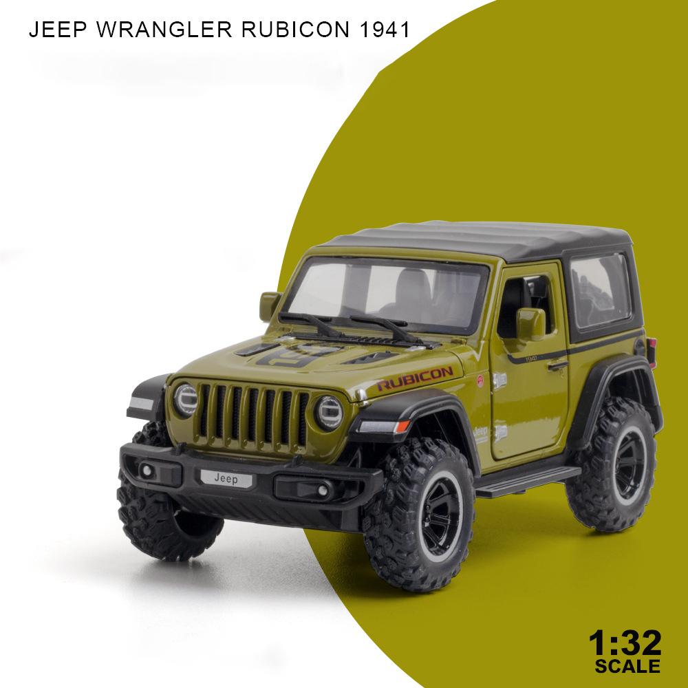 1/32 Wrangler литые модели автомобилей игрушка 1941 Rubicon металлические внедорожники со звуком световые игрушки для детей мальчиков
