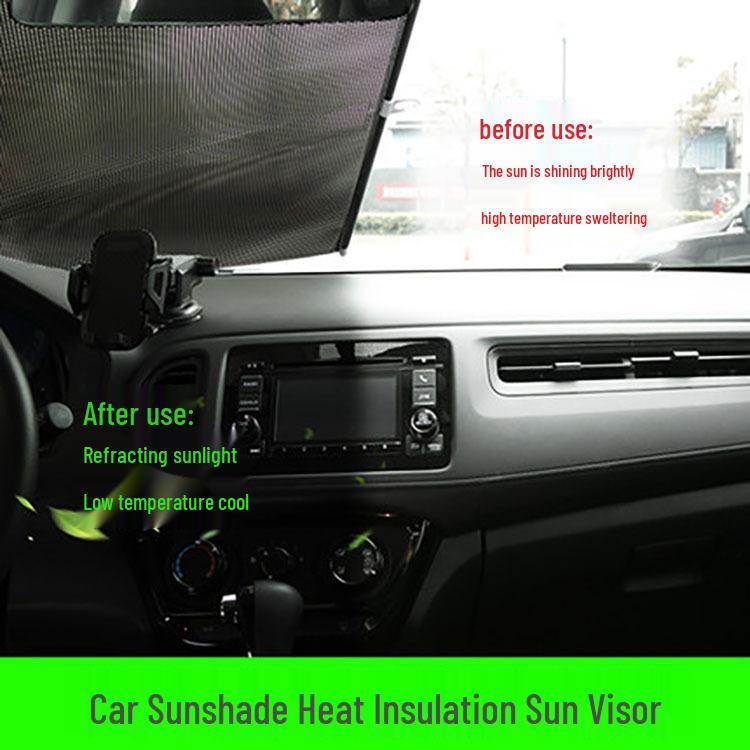 Automatic Car Retractable Sunshade Roller Blind for Windows and Home Curtains
