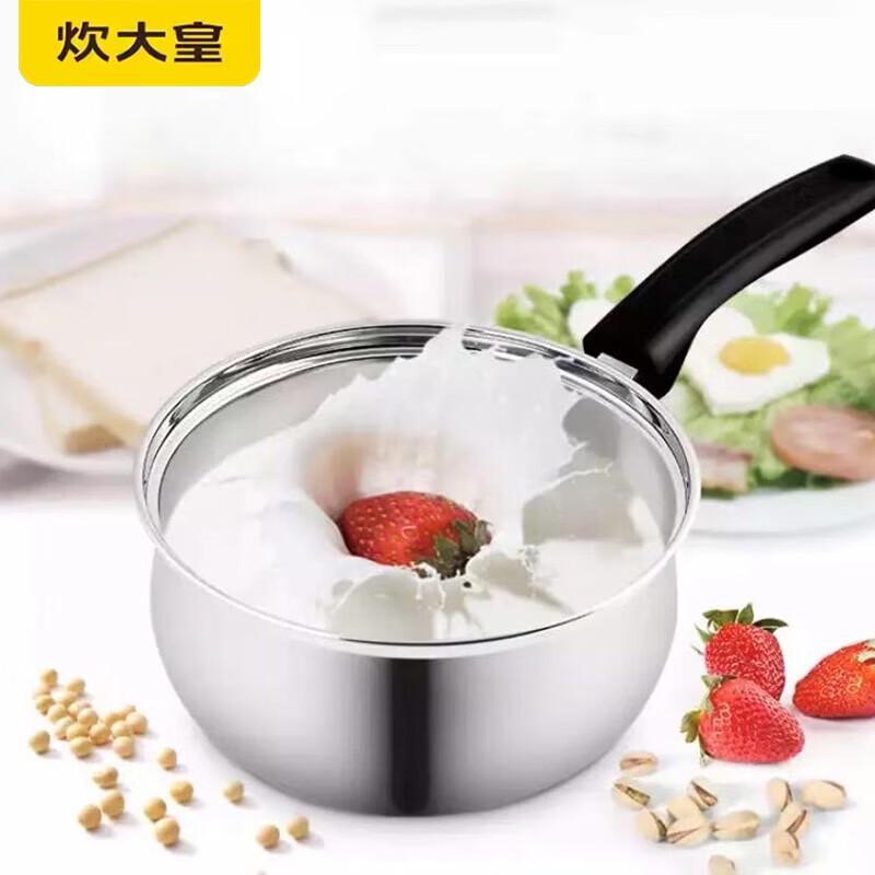 COOKER KING Изогнутая молочная кастрюля из нержавеющей стали 304, 16 см