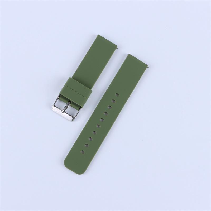 Многоцветный водонепроницаемый силиконовый ремешок для смарт-часов с быстросъемными шпильками размеров 16/18/20/22/24 мм