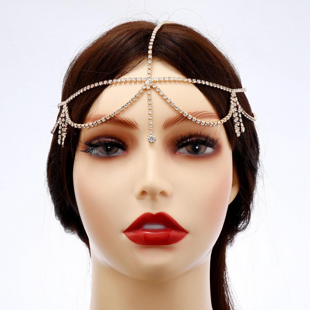 Простая геометрическая цепочка для волос с бахромой в виде бриллианта, женская мода, темперамент, индивидуальность, трендовые аксессуары для волос