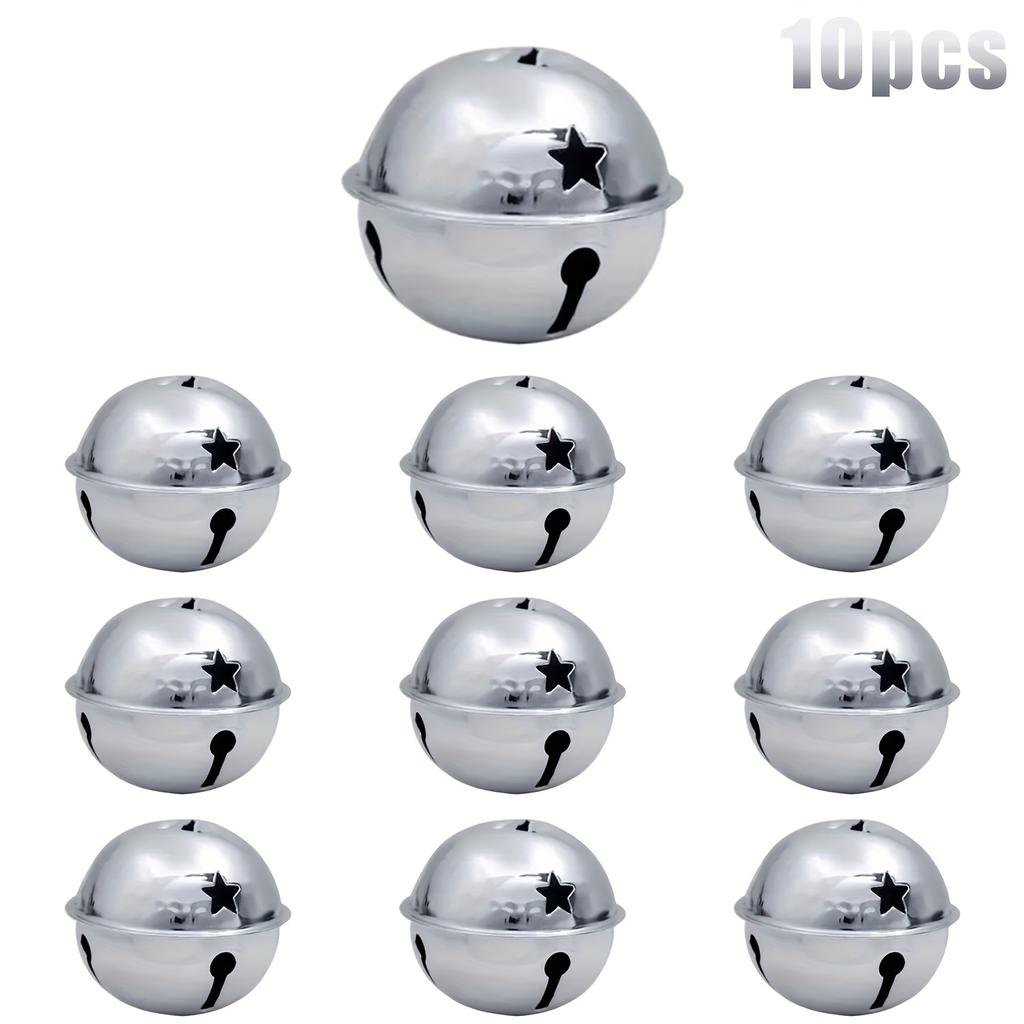 10 шт. Рождественские колокольчики с пятью звездами, поделки, колокольчики для дома, праздничное украшение, рождественские украшения, свадебные украшения, подарочные украшения, поделки, изготовление поделок