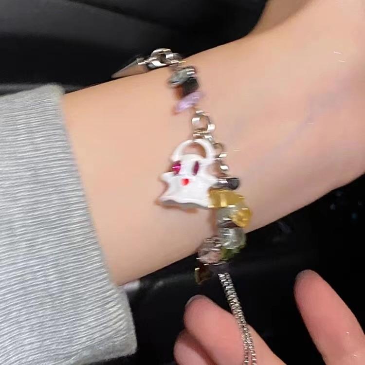 Chic Blue Beaded Bracelet For Couples Copper Material With Finish Plated