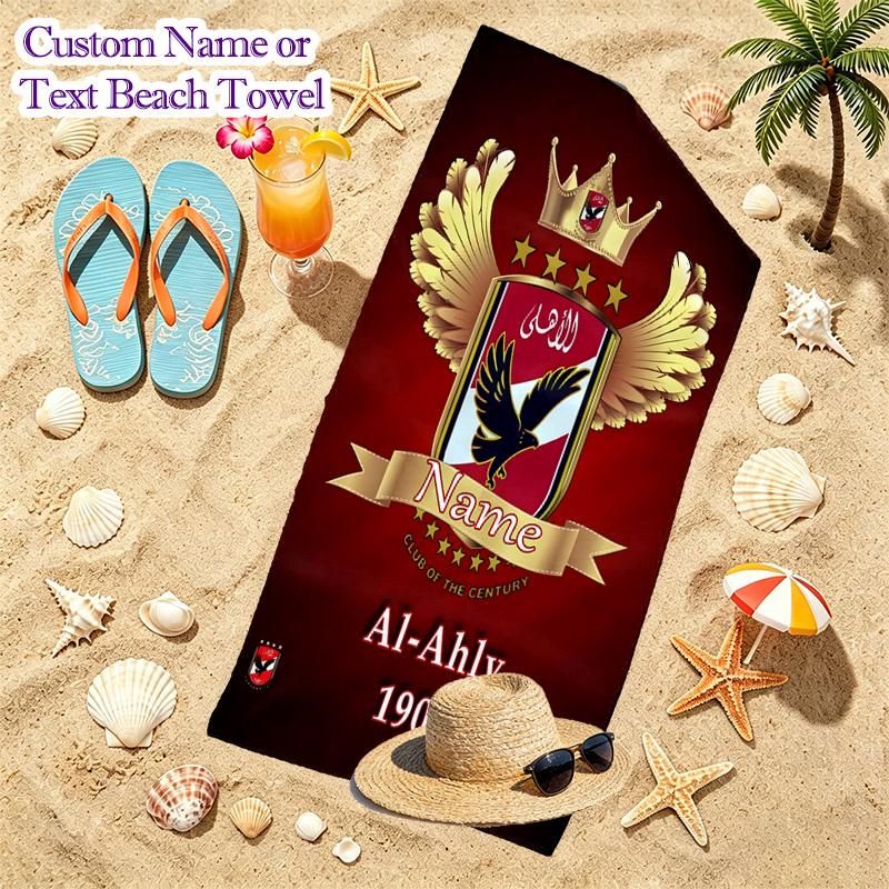 1pc Al Ahly Football Club (3) Beach Towel Ideal Birthday Gift For Family, A Vibrant Beach Towel Suitable for Outdoor Activities