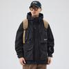 Black Hooded Jacket Men'S American Trendy Brand Windproof Waterproof Mountaineering Suit Tooling Jacket Jacket